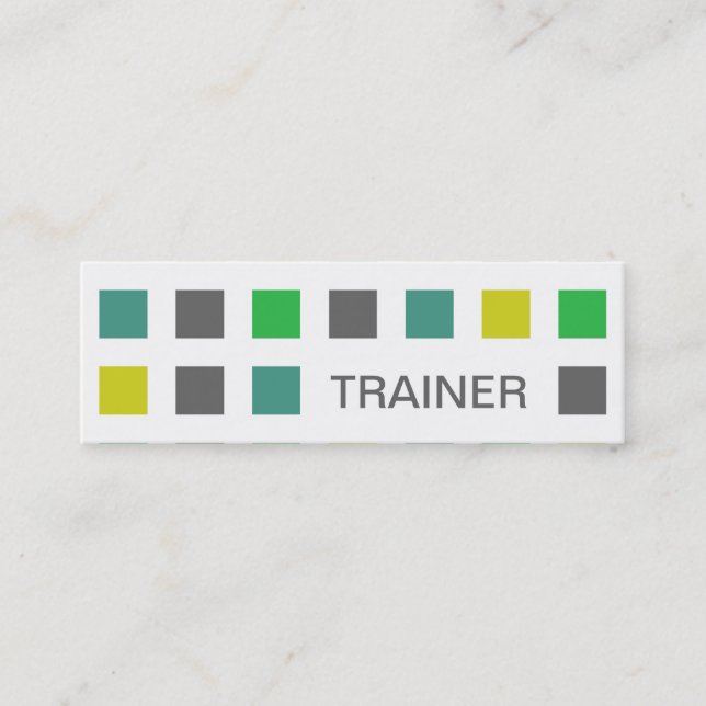 TRAINER (Modquadrate) Mini Visitenkarte (Vorderseite)