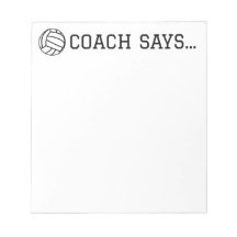 Trainer sagt Volleyball Notepad 5.5"x 6