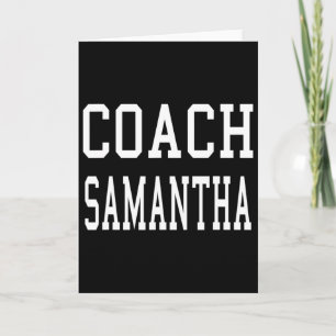Trainer Samantha Maßgeschneiderter Fußbyll Fußball Karte