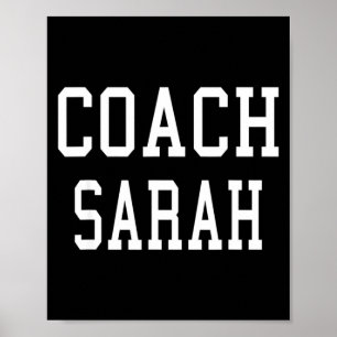 Trainer Sarah Benutzerdefiniertes Fußball-Baseball Poster