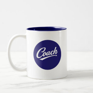 Trainer-Schrift-Typografie-Kaffeetasse-Geschenk fü Zweifarbige Tasse