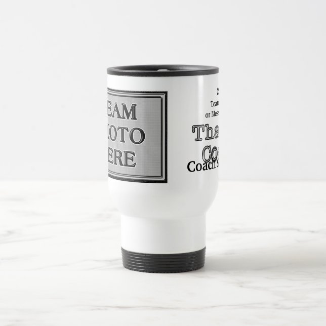 Trainer-Tassen mit IHREM TEAM-FOTO und 3 Reisebecher (Mittel)