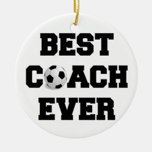 Trainer-Weihnachtsverzierungs-Dekor-Fußball Keramik Ornament