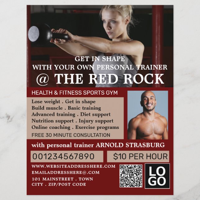 Trainerinnen, Personal Trainer, Gymnastikwerbung Flyer (Vorne)