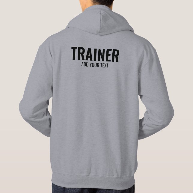 Trainermäuse Doppelseitige Vorlage Grau Hoodie (Rückseite)