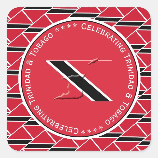 TRAINIDAD & TOBAGO FLAG Custom Foto Quadratischer Aufkleber (Vorderseite)