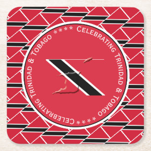 TRAINIDAD & TOBAGO FLAG Custom Foto Rechteckiger Pappuntersetzer