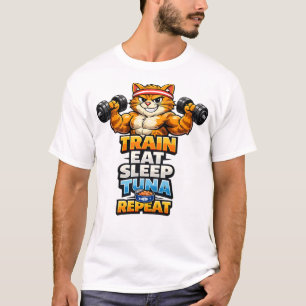 Trainiere Iss Schlafe Thunfisch Wiederhole Lustige T-Shirt