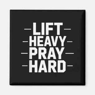 Trainiere Schwer, Bete Hart Gym Geschenk Jesus Gla Magnet