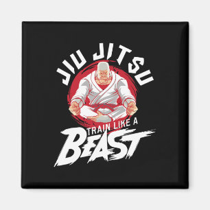 Trainiere wie ein Biest - Brazilian Jiu Jitsu Mma Magnet