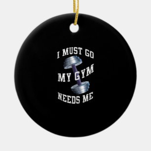 Trainieren Sie Gesundheit und Ness - mein Fitnesss Keramik Ornament