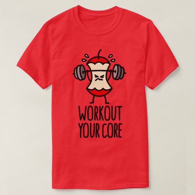 Trainieren Sie Ihren Apfelkerngymnastik T-Shirt (Design vorne)