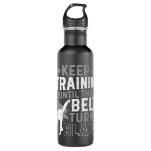 Training behalten, bis der Gürtel Black Karate Ju Edelstahlflasche