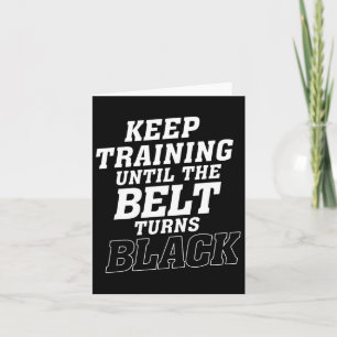 Training behalten, bis der Gürtel Black Karate Ju Karte