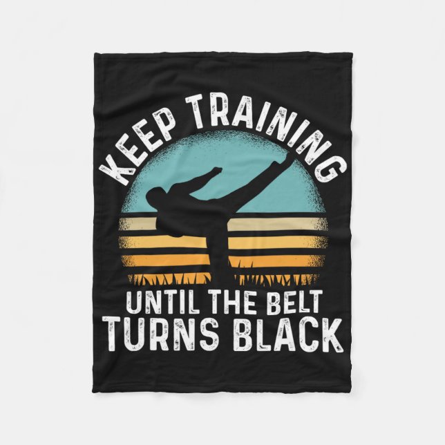 Training behalten, bis der Gürtel den schwarzen Re Fleecedecke (Vorderseite)