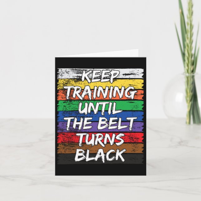 Training behalten, bis der Gürtel schwarz wird. Karte (Vorderseite)