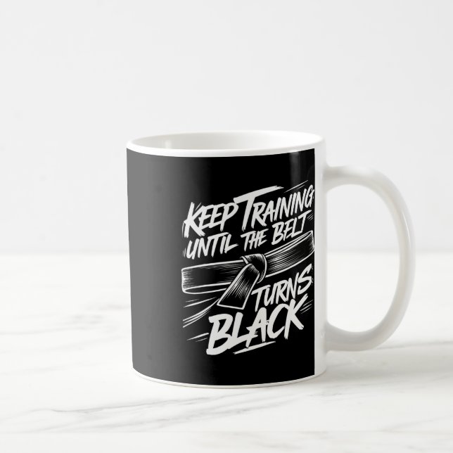 Training behalten, bis der Gürtel schwarze Karate  Kaffeetasse (Rechts)