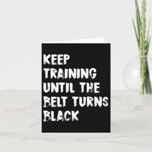 Training behalten, bis der Gürtel zu Black Karate  Karte