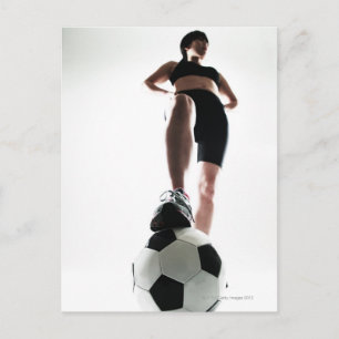 Training der jungen Frau, Fußball Postkarte