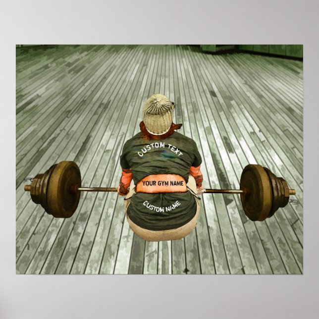 Training für das Eigengewicht von GYM mit Ihrem Na Poster (Vorne)