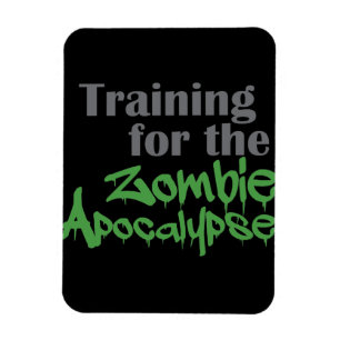 Training für das Funny Workout der Zombie-Apokalyp Magnet