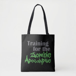 Training für das Funny Workout der Zombie-Apokalyp Tasche
