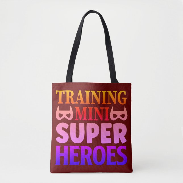 Training Mini Supper Heroes Teacher Geschenk Tasche (Vorderseite)