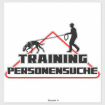 Training Personensuche Aufkleber mit Jagdhund 