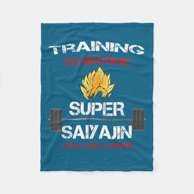 Training To Become A Super Saiyajin - Fun Fitness  Fleecedecke (Vorderseite)