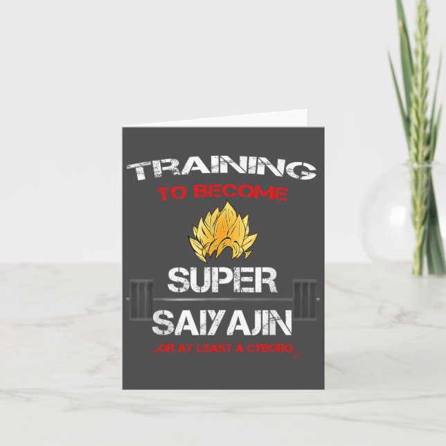 Training To Become A Super Saiyajin - Fun Fitness  Karte (Vorderseite)