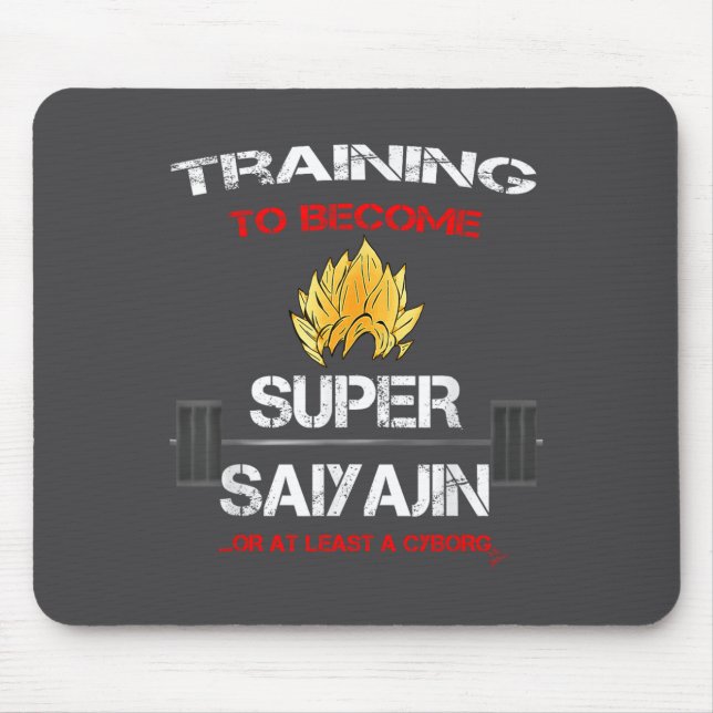Training To Become A Super Saiyajin - Fun Fitness  Mousepad (Vorne)