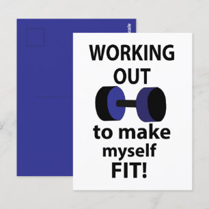 Training Workout Gewichte Training Postkarte