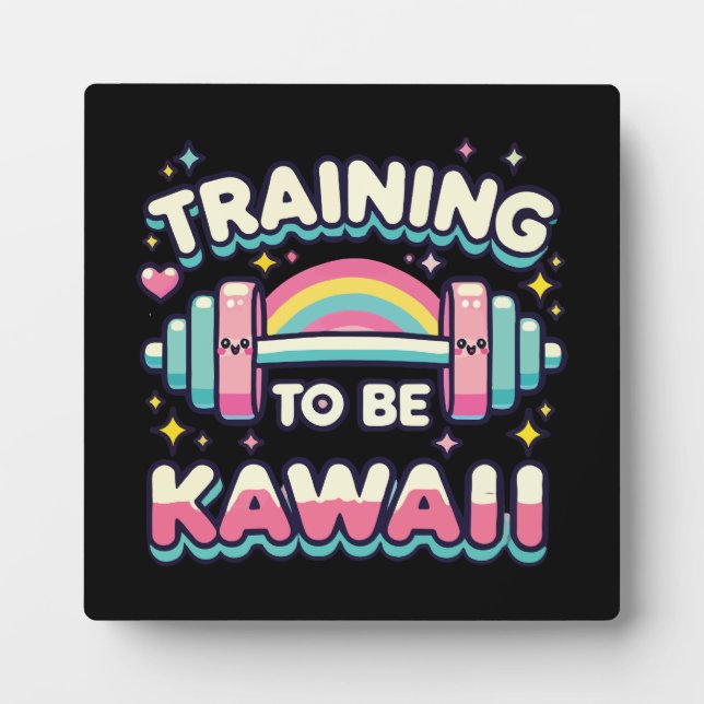 Training zu sein Kawaii - Niedliches Funny Anime W Fotoplatte (Vorderseite)