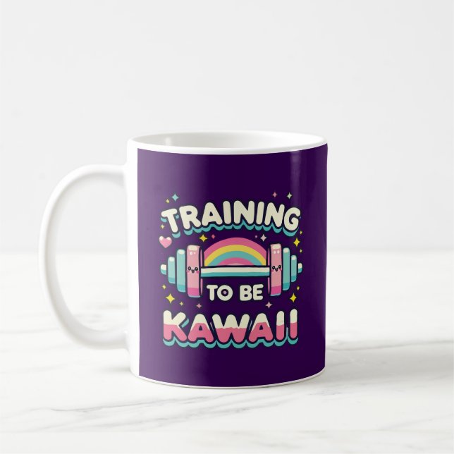 Training zu sein Kawaii - Niedliches Funny Anime W Kaffeetasse (Links)