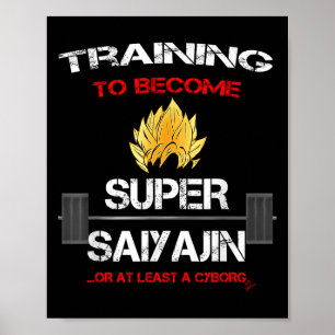 Training zum Super-Saiyajin - Spaß an Fitness Poster
