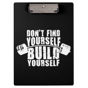 Trainings-Motivation - Gestalt sich - Barbell Klemmbrett