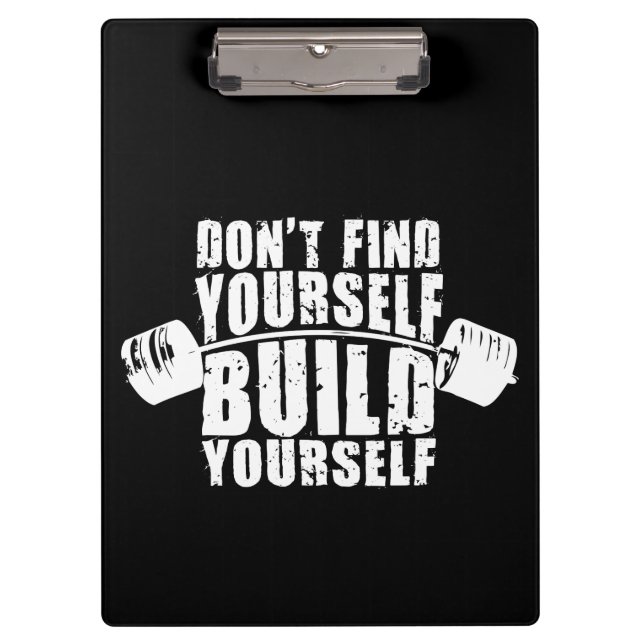 Trainings-Motivation - Gestalt sich - Barbell Klemmbrett (Vorderseite)