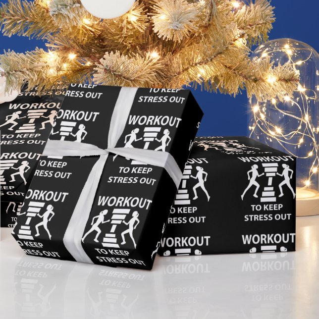Trainingsgerät für Fitness Geschenkpapier (Feiertage)