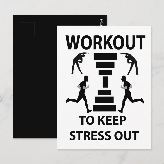 Trainingsgerät für Fitness Postkarte (Vorne/Hinten)