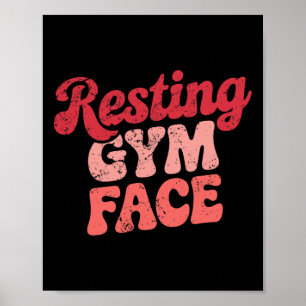 Trainingskraft-Ruheling-Gym-Gesicht Gewitterungsmo Poster