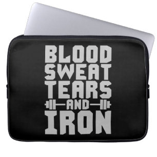 Trainingsmotivation - Blut, Schweiß, Tränen und Ei Laptopschutzhülle