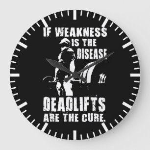 Trainingsmotivation - Deadlift ist die Heilung Große Wanduhr