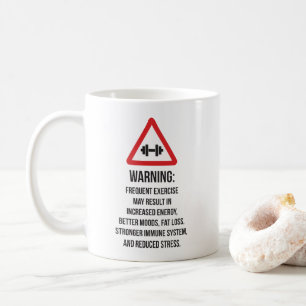 Trainingsvorteile - Warnung - Motivierend Training Kaffeetasse