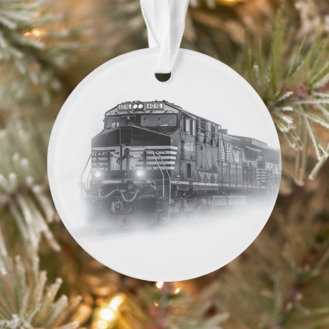 Trains de train noir et blanc (Arbre)