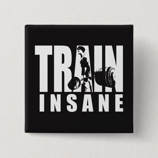 TRAINSANE - Aufzug - Gymnastiktraining Motivierend Button (Vorderseite)