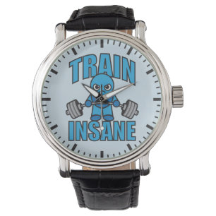 TRAINSANE Kawaii Weightlifter Deadlift Workout Armbanduhr