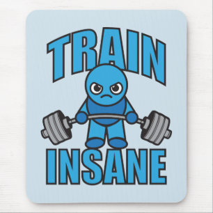 TRAINSANE Kawaii Weightlifter Deadlift Workout Mousepad