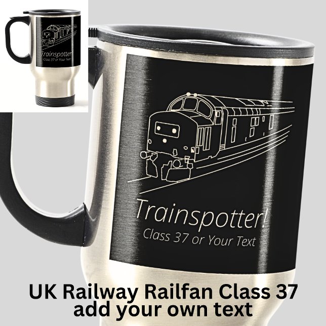 Trainspotter Klasse 37 Railfan UK Railway Diesel Reisebecher (Von Creator hochgeladen)