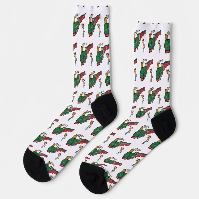 Trainspotting Socken (Linkes Detail)