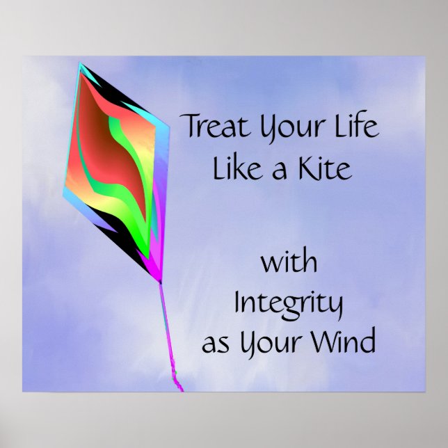 TRAITEZ VOTRE VIE COMME UNE affiche KITE (Devant)
